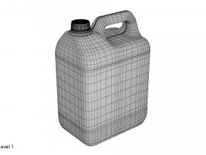 プラスチック容器 ホワイト 02 3Dモデル