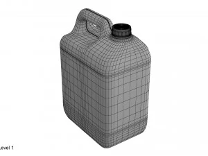 プラスチック容器 ホワイト 02 3Dモデル