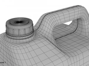 プラスチック容器 ホワイト 02 3Dモデル