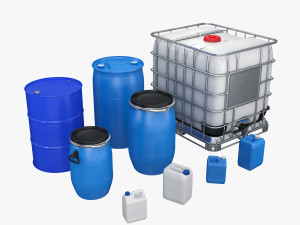 industrial containers for liquid collection 3D 모델
