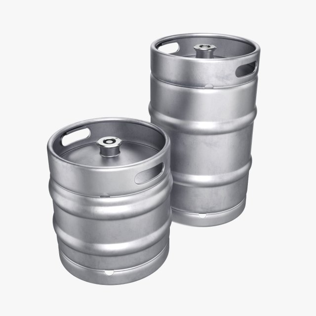 beer keg set 3D Model .c4d .max .obj .3ds .fbx .stl .blend 