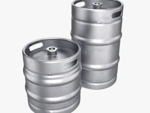 beer keg set Modelo 3D
