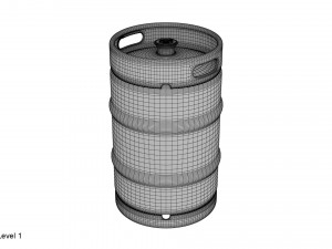 beer keg set 3D Model
