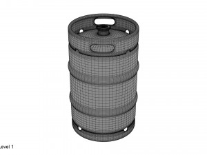 beer keg set 3D Model