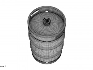 beer keg set 3D Model