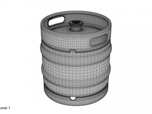 beer keg set 3D Model