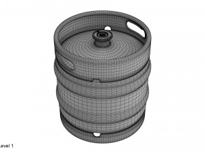 beer keg set 3D Model