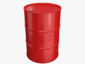 metal barrel red Modello 3D