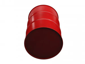 canna in metallo rossa Modello 3D