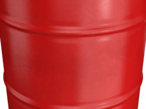 canna in metallo rossa Modello 3D