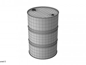 metal barrel red 3Dモデル