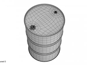 canna in metallo rossa Modello 3D
