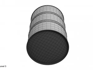 canna in metallo rossa Modello 3D