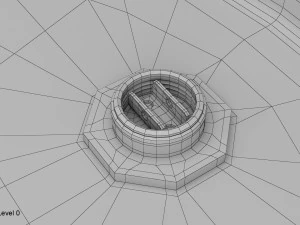 canna in metallo rossa Modello 3D