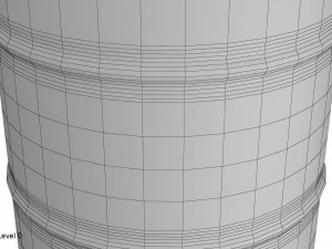 canna in metallo rossa Modello 3D