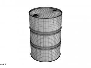 canna in metallo rossa Modello 3D