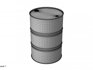 metal barrel red 3Dモデル