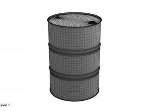 metal barrel red 3Dモデル