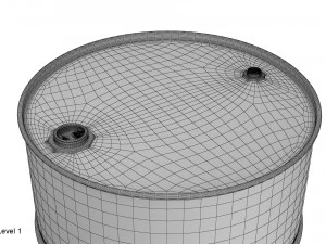 canna in metallo rossa Modello 3D