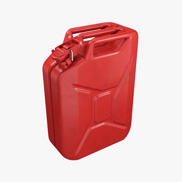 gasoline canister red jerry can Modelo 3D .c4d .max .obj .3ds .fbx .stl .blend 