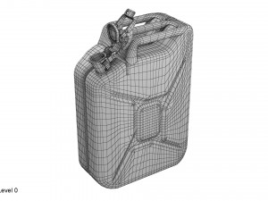 gasoline canister red jerry can Modelo 3D