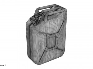 gasoline canister red jerry can Modelo 3D