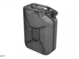 gasoline canister red jerry can Modelo 3D