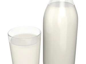 set di contenitori per il latte Modello 3D