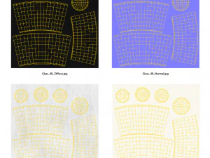 set di contenitori per il latte Modello 3D