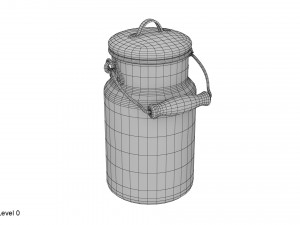milk containers set Model 3D