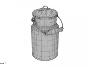 set di contenitori per il latte Modello 3D