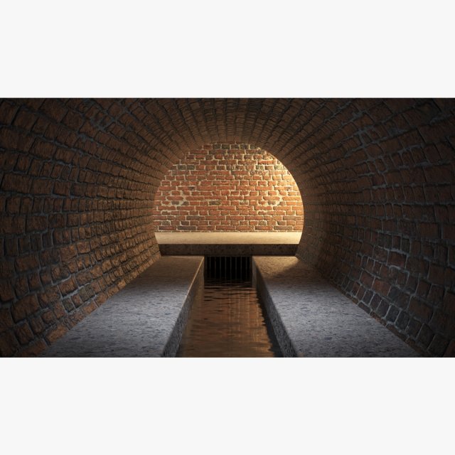 sewer tunnel 01 Model 3D .c4d .max .obj .3ds .fbx .stl .blend 