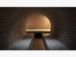 sewer tunnel 01 3D Model