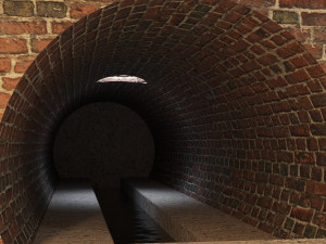 sewer tunnel 01 Model 3D
