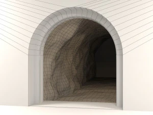 tunel jaskiniowy 02 Model 3D