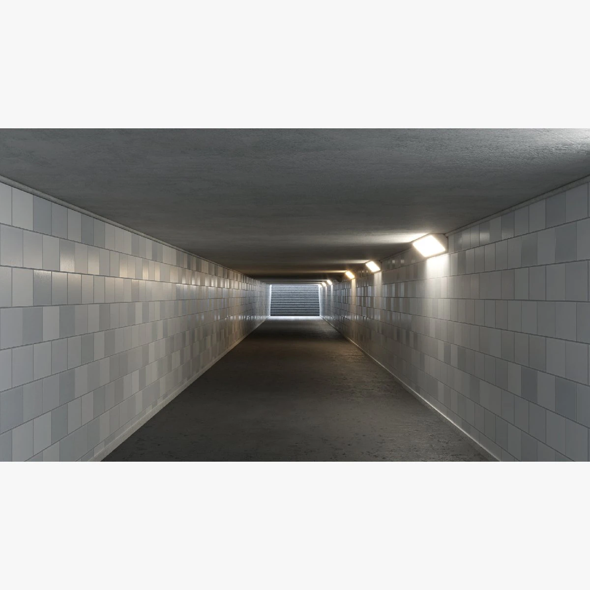 地下隧道03 3D 模型 .c4d .max .obj .3ds .fbx .stl .blend 