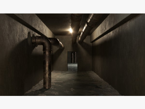 basement tunnel 04 3D Model