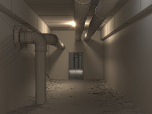 basement tunnel 04 3D Model