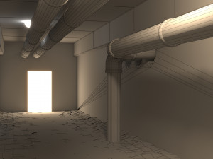 basement tunnel 04 3D Model