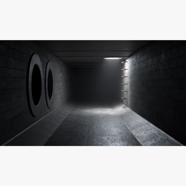 sewer tunnel 05 3D-Modell .c4d .max .obj .3ds .fbx .stl .blend 
