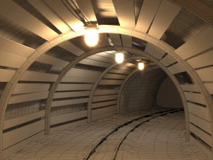 Grubenstollen 06 3D Modell