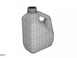 plastic container blue 03 3D 模型