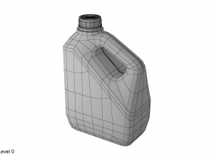 plastic container blue 03 3D 模型