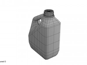 plastic container blue 03 3D 模型