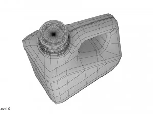 plastic container blue 03 3D Model