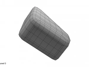 plastic container blue 03 3D Model