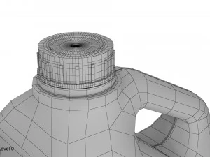 plastic container blue 03 3D Model
