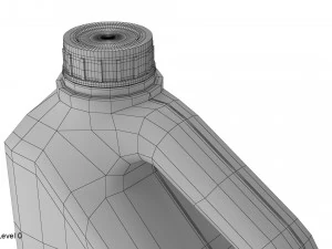 plastic container blue 03 3D Model