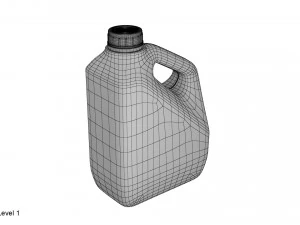 plastic container blue 03 3D Model