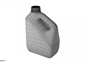 plastic container blue 03 3D Model